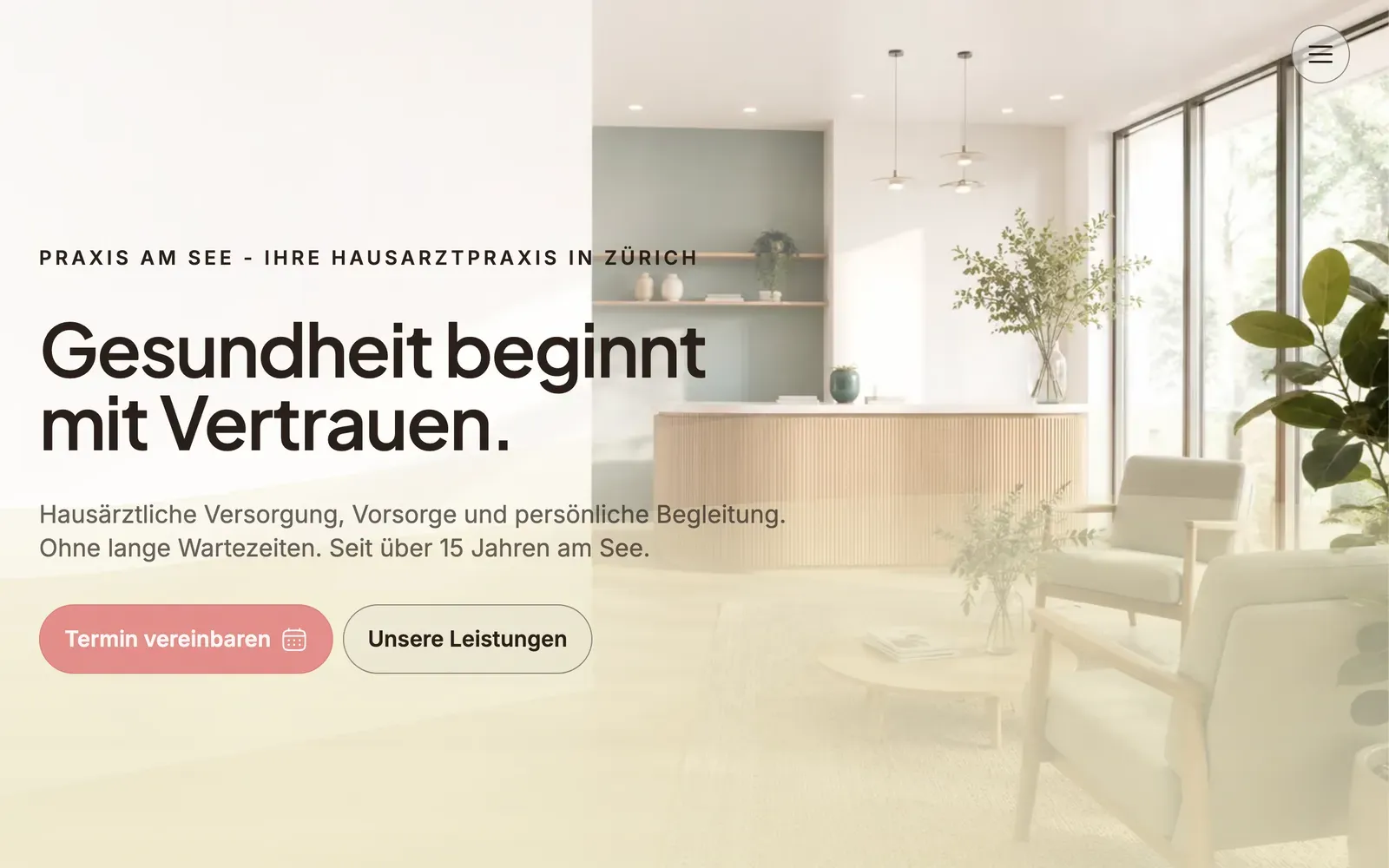 Beispiel-Website für eine Arztpraxis: die Webeo Praxis-Demo