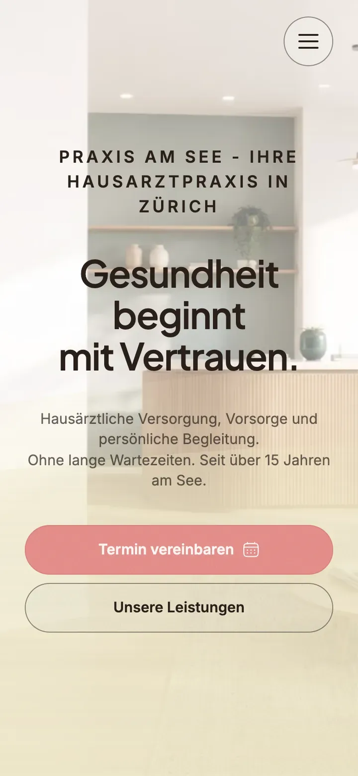 Beispiel-Website für eine Arztpraxis: die Webeo Praxis-Demo