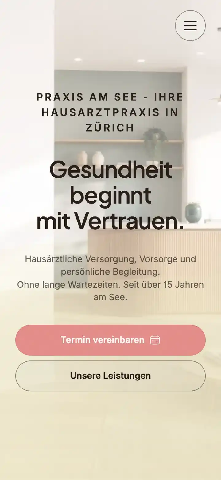 Beispiel-Website für eine Arztpraxis: die Webeo Praxis-Demo