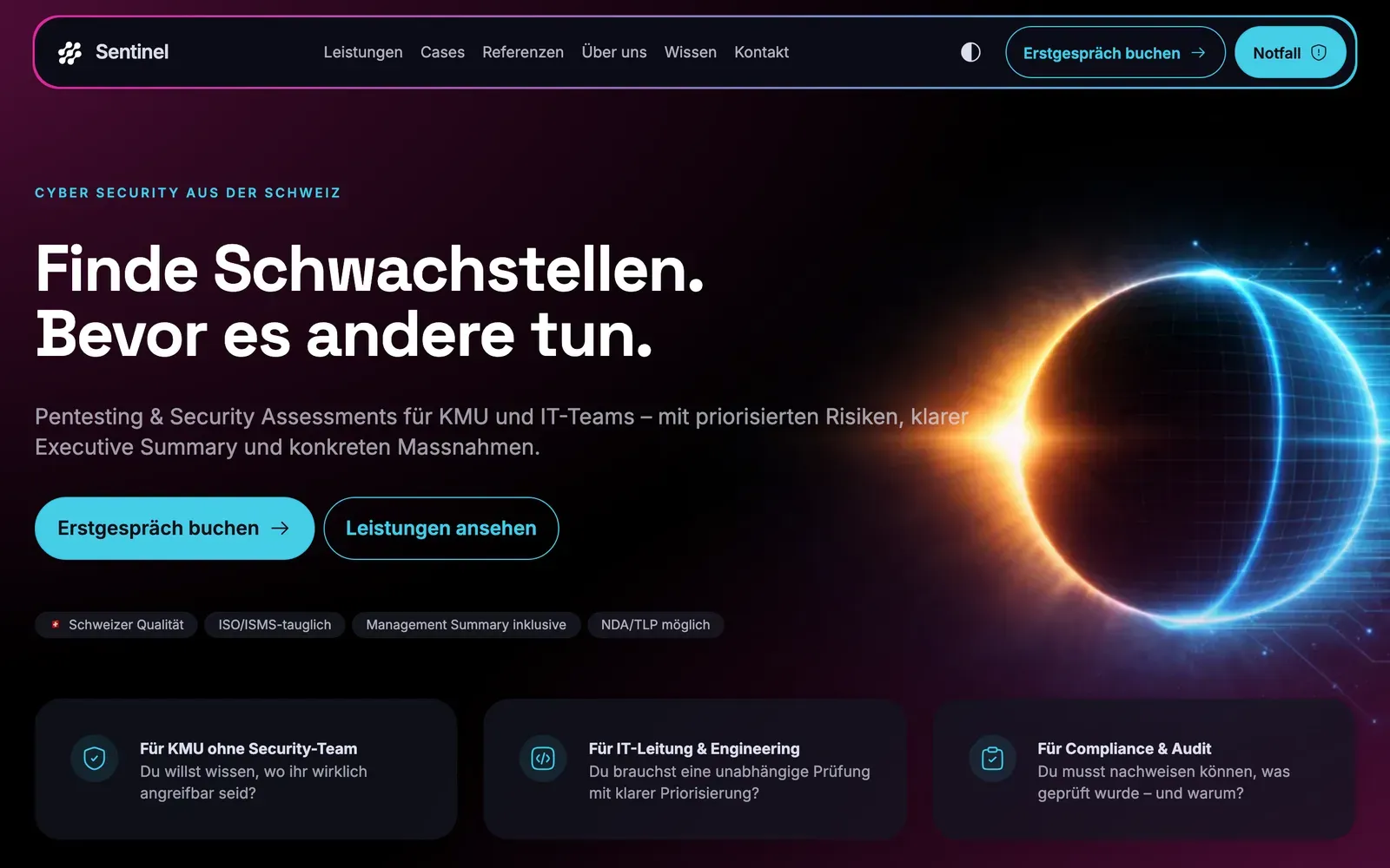 Beispiel-Website für IT & Cyber Security
