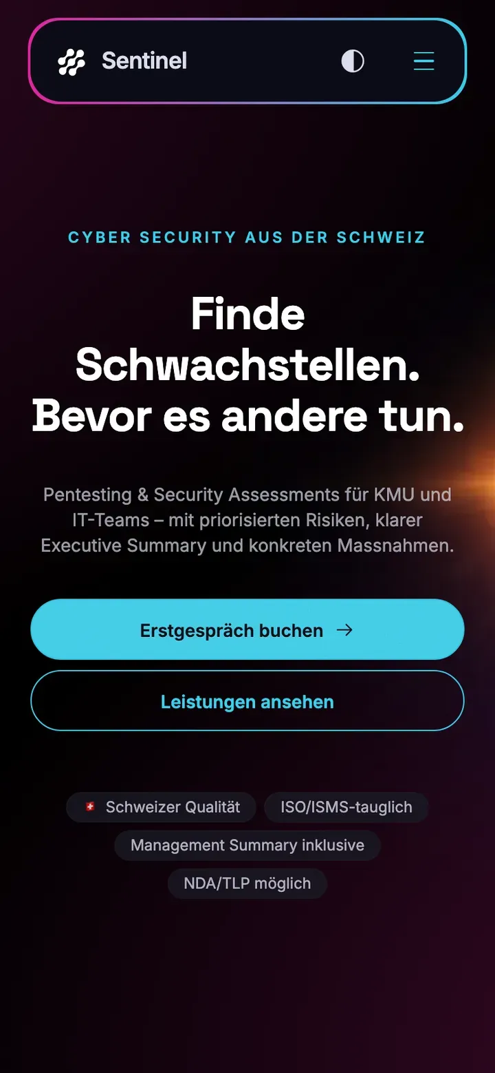 Beispiel-Website für IT & Cyber Security