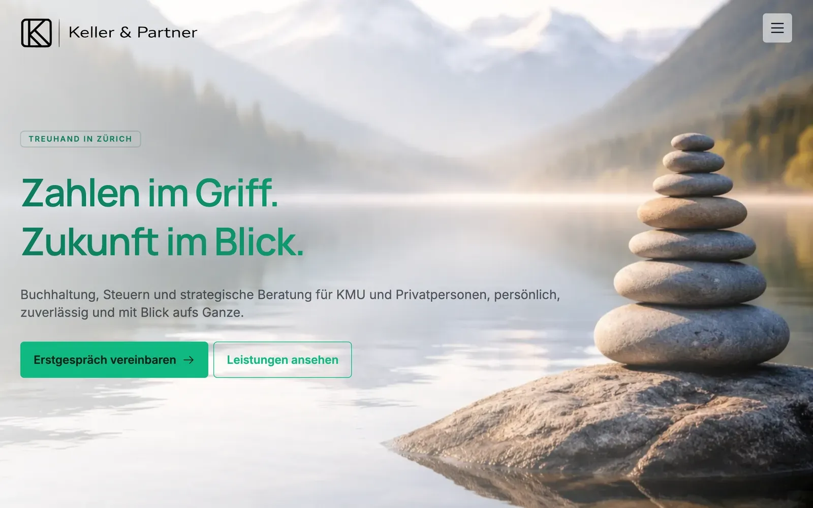 Beispiel-Website für Treuhandbüros